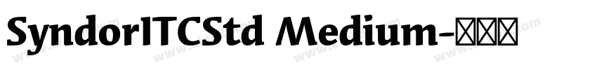 SyndorITCStd Medium字体转换